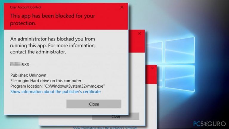 How to fix «An administrator has blocked you from running this app» error on Windows 10?
