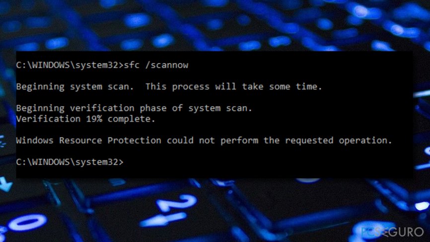 How to fix SFC error “Windows resource protection cannot perform the requested operation”?
