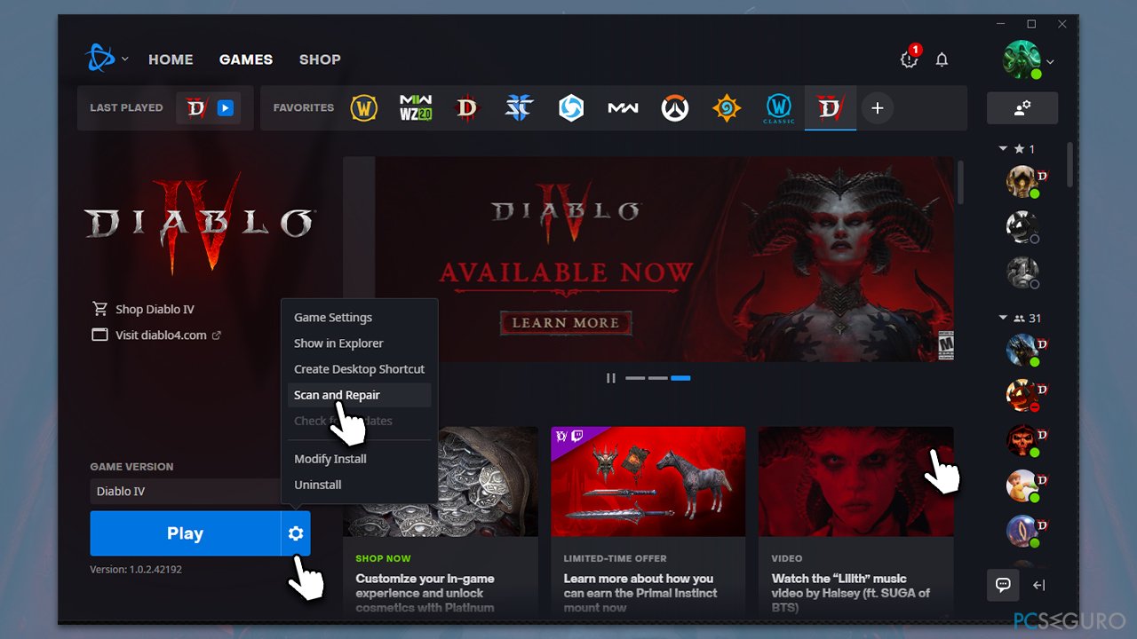 ¿Cómo solucionar los cierres inesperados con pantallazo azul de Diablo 4?