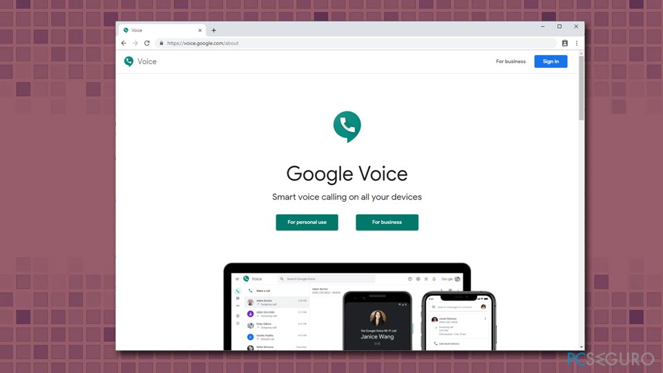 Create Google Voice account