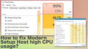¿Cómo solucionar el alto consumo de la CPU por parte de Modern Setup Host?