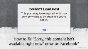 ¿Cómo solucionar el error "Lo sentimos, este contenido no está disponible ahora mismo" en Facebook?