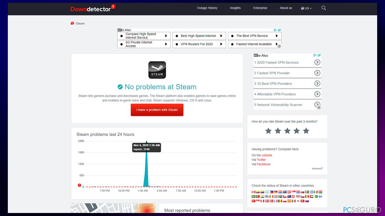 downdetector steam