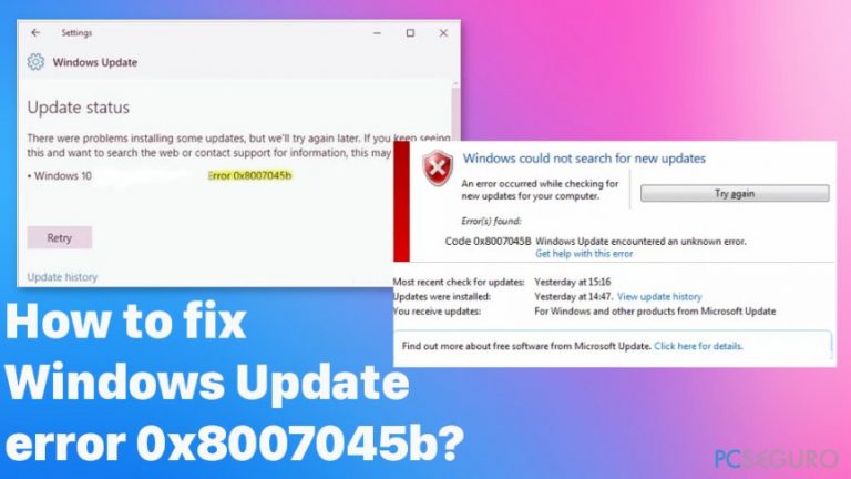 How to fix Windows Update error 0x8007045b?