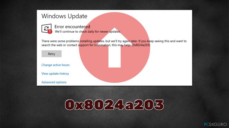 How to fix Windows update error 0x8024a203?