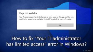 ¿Cómo solucionar el error "Tu administrador IT tiene acceso limitado" en Windows?