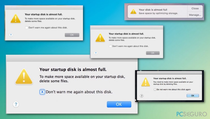 How to fix Your startup disk is almost full error?
