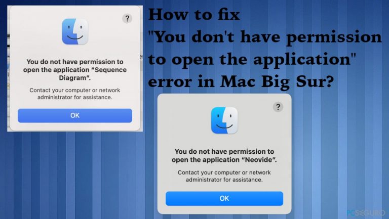 How to fix «You don’t have permission to open the application» error in Mac Big Sur?