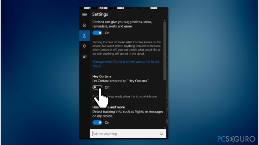 How to stop Cortana from popping up randomly?