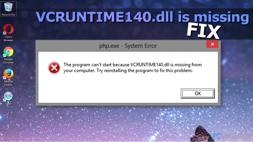 Cómo solucionar el Error VCRUNTIME dll is Missing en Windows